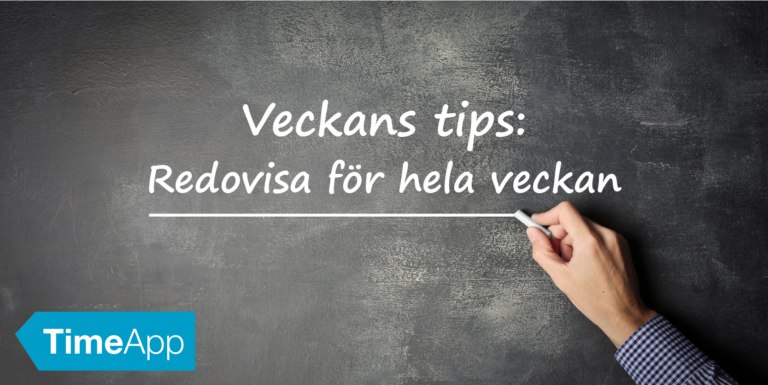 Veckans tips, Redovisa för hela veckan