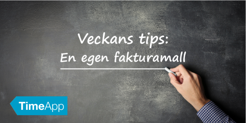 Veckans tips, en egen fakturamall Veckans tips header, en egen fakturamall