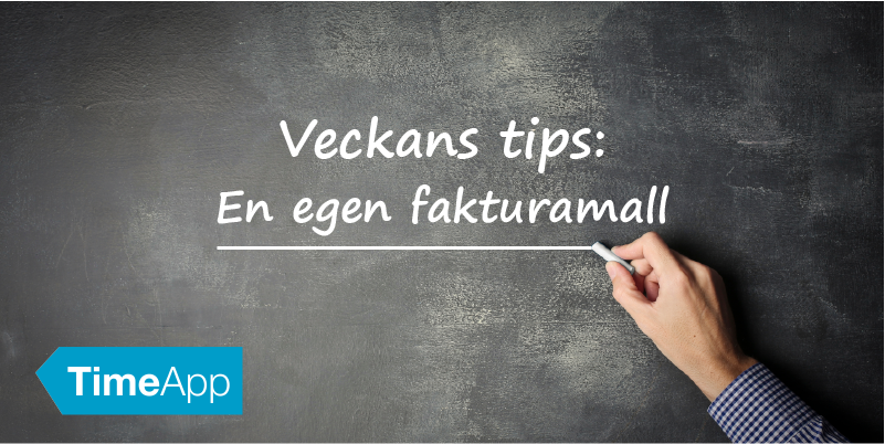 Veckans tips header, en egen fakturamall