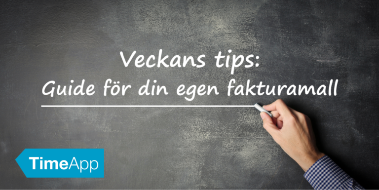 Veckans tips, guide för din egen fakturamall