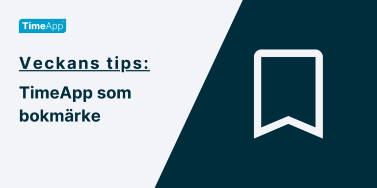 TimeApp som bokmärke