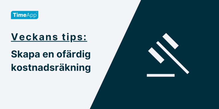 Veckans tips, skapa en ofärdig kostnadsräkning, hemsidan