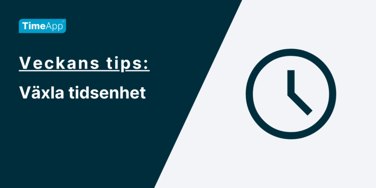 Veckans tips, växla TIDSENHET HEMSIDA