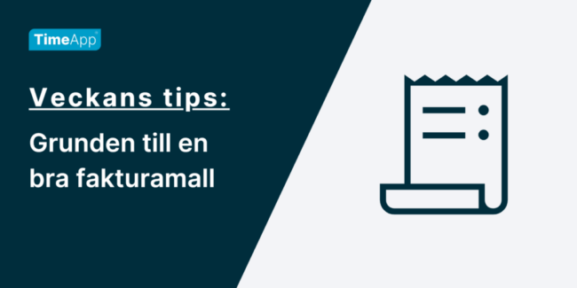 Grunden till en bra fakturamall
