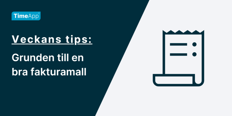 Grunden till en bra fakturamall