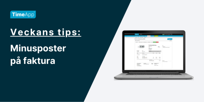 Veckans tips Minusposter på faktura Minusposter på faktura