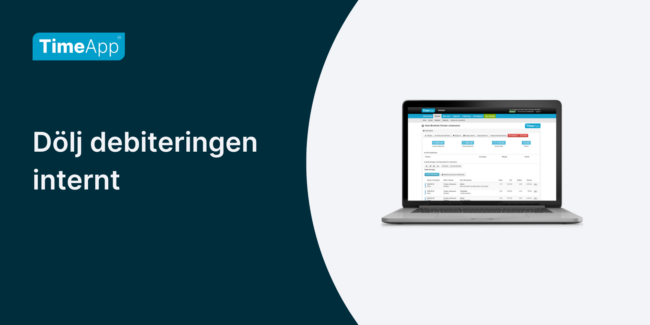 Dölj debiteringen internt Dölj debiteringen internt