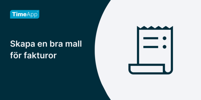 Skapa en bra mall för fakturor