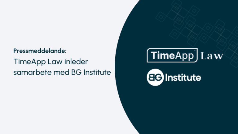 TimeApp Law inleder samarbete med BG Institute 2